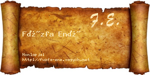 Füzfa Ené névjegykártya
